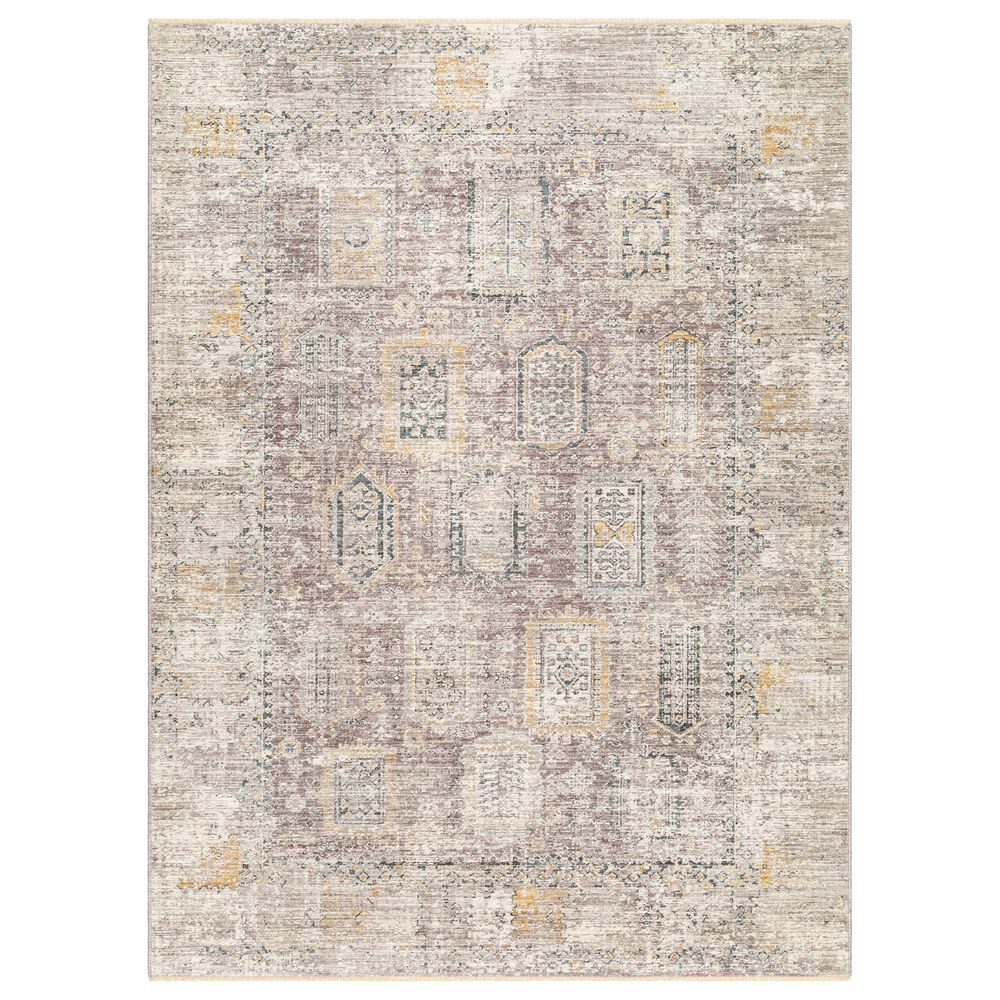 Surya Carlisle CSI2318 5&#39;3&quot; Round Dark Brown, Medium Gray, Off-White, Olive and Dark Blue Area Rug, , large