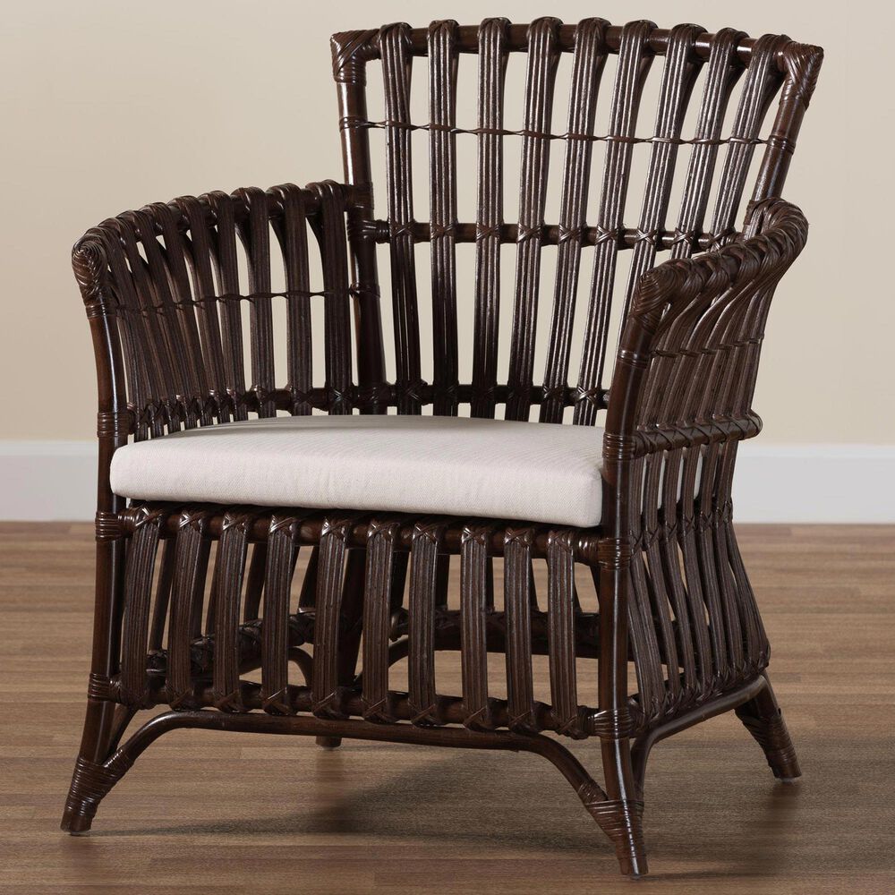 Baxton Studio Brooklyn Arm Chair in Neutral, , large