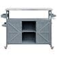 HOMLUX 50" Outdoor Kitchen Island in Grey Blue and Stainless Steel, , large