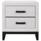 Global Furniture USA Kate 2 Drawer Nightstand in Foil White, , large
