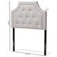 Baxton Studio Mars Twin Upholstered Panel Headboard in Greyish Beige, , large