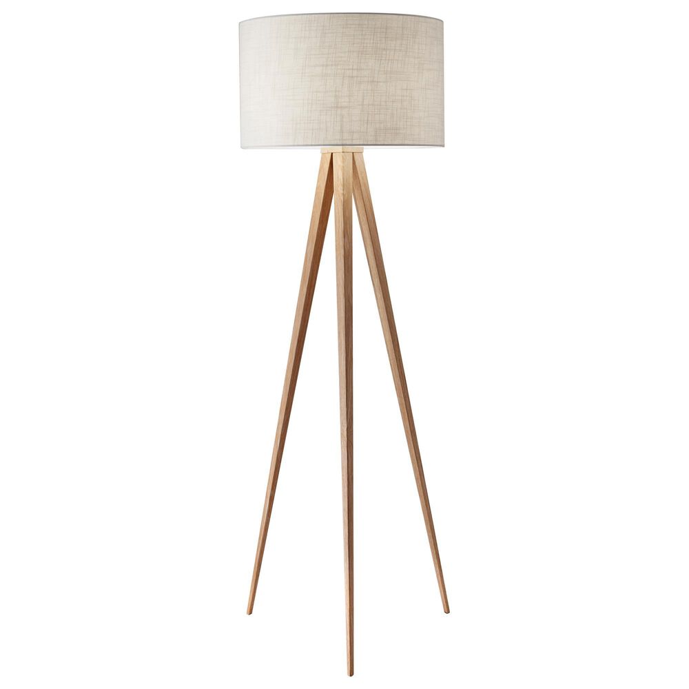 Adesso Director Floor Lamp in Natural Oak, , large