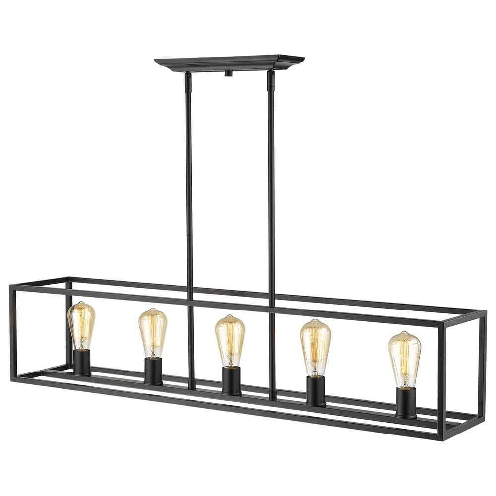 Golden Lighting Wesson 5-Light Linear Pendant in Matte Black, , large