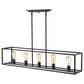 Golden Lighting Wesson 5-Light Linear Pendant in Matte Black, , large