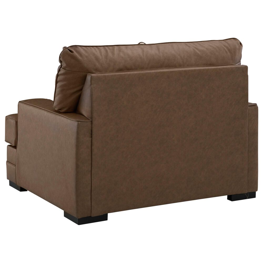 Ashley VillaCourt Chair and a Half with Ottoman in Caramel, , large