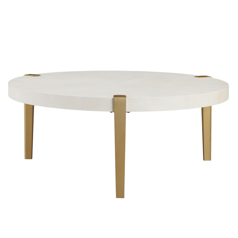 Crystal City Cocktail Table in White/Gold, , large