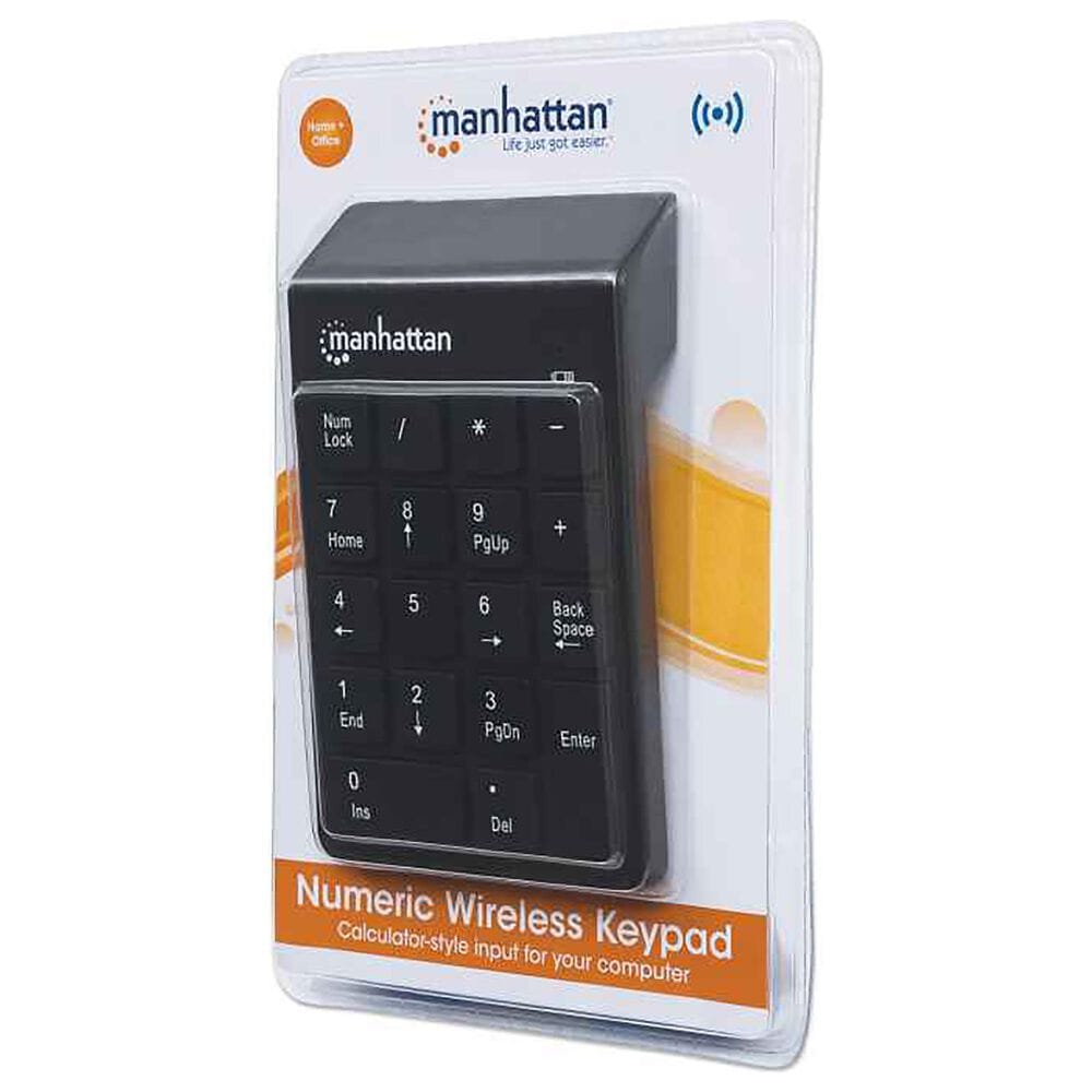 Manhattan Numeric Wireless Keypad in Black, , large