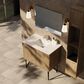 Lexora Home Lancy 36" Single Bathroom Vanity in Rustic Acacia with 2 cm White Cultured Marble Top and Rectangular Sink, , large