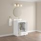 37B Lucerne 24" Single Bathroom Vanity Cabinet in Bright White with Marble Top and Backsplash, , large