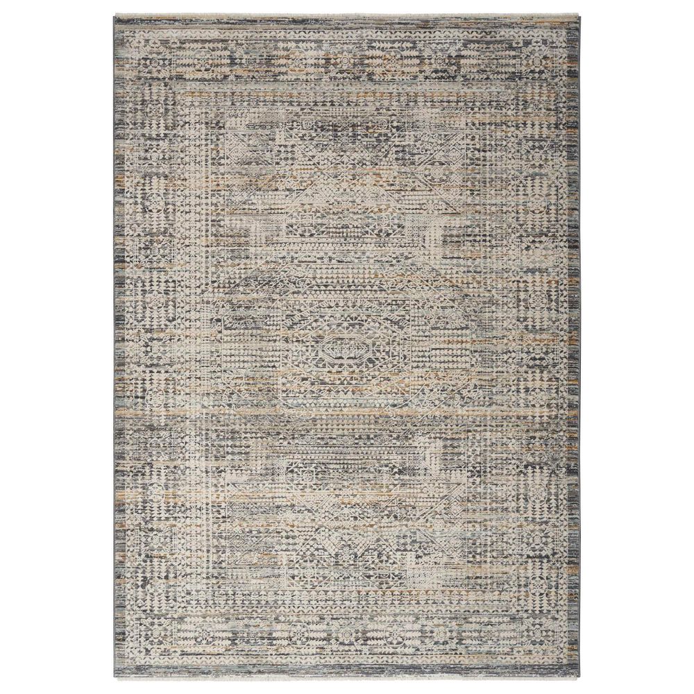 Nourison Lynx 12" x 15"9" Ivory and Slate Area Rug, , large