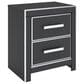 Ashley Zuraleus 2-Drawer Night Stand in Matte Black and Chrome, , large