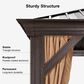 HOMLUX 12" x 20" Outdoor Hardtop Gazebo in Brown, , large