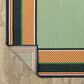 Oriental Weavers Havana Geometric Green and Navy 6"7" x 9"2" Indoor/Outdoor Area Rug, , large