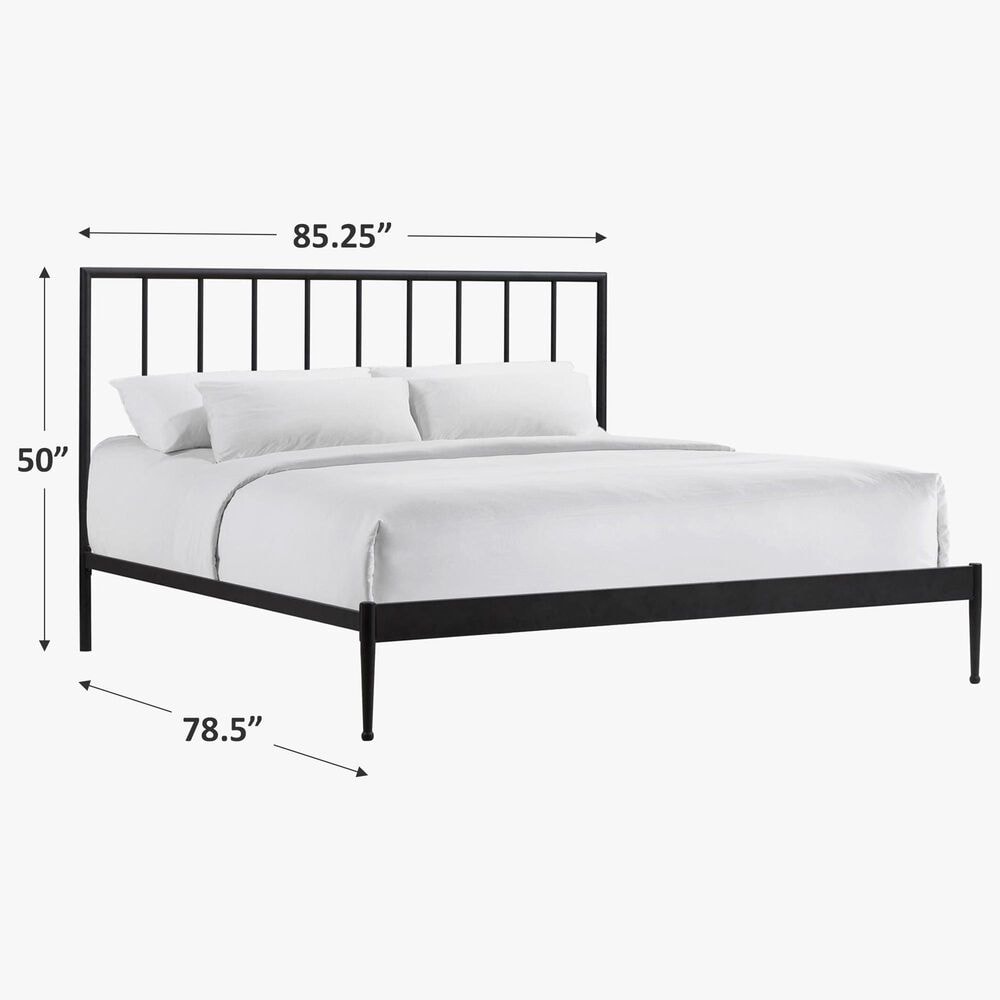 Hawthorne Furniture Modern King Metal Panel Bed in Matte, , large