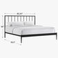 Hawthorne Furniture Modern King Metal Panel Bed in Matte, , large