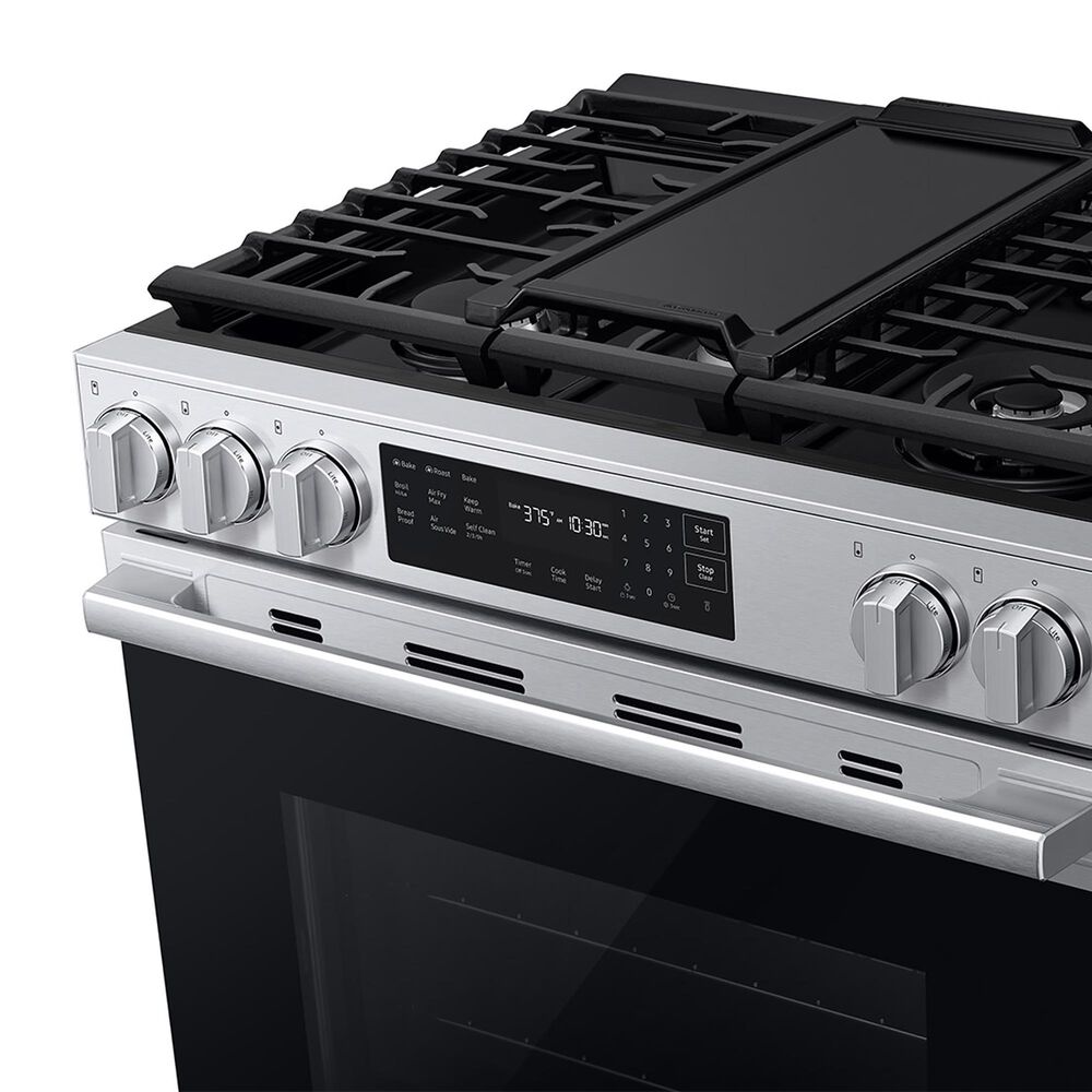 Samsung Bespoke 6.0 Cu. Ft. Smart Slide-In Gas Range with True Convection in Stainless Steel, , large