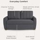 Lifestyle Solutions Galloway Convertible Sofa in Charcoal, , large