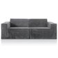 Furniture of America Facil 2-Piece Modular Track Arm Loveseat in Dark Gray, , large