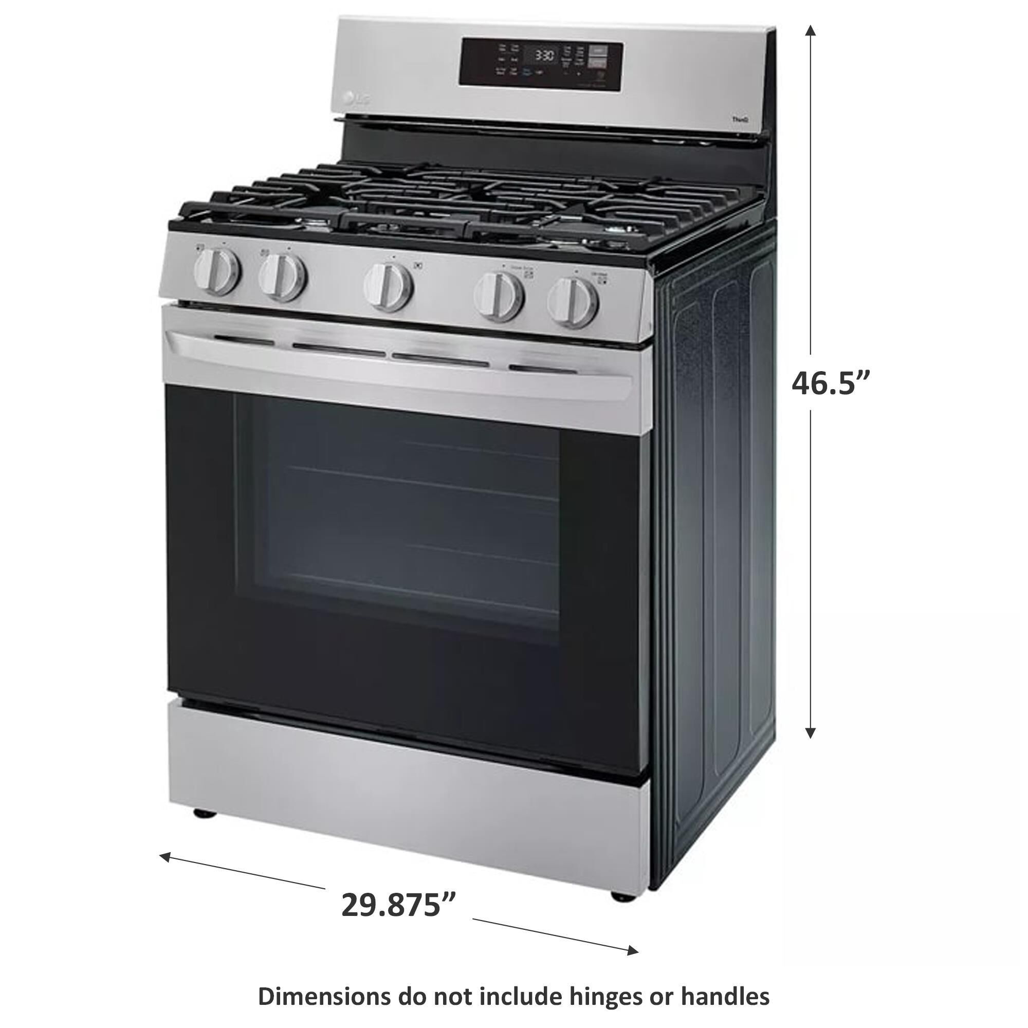 LG 5.8 Cu. Ft. Smart Wi Fi Freestanding Gas Range in Stainless Steel NFM