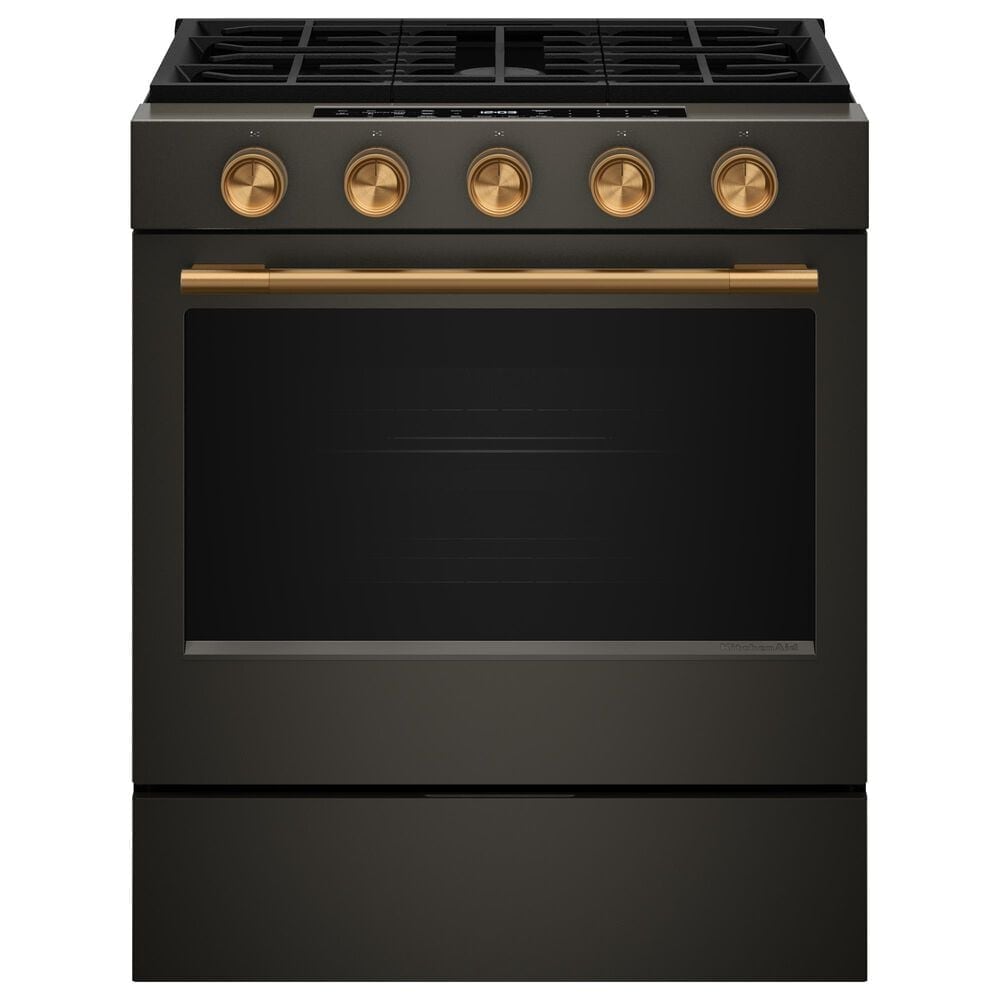 KitchenAid 5 Cu. Ft. Smart Slide-in Gas Range in Black Ore, , large