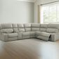 MotoMotion Grafton 6-Piece Leather Power Reclining Sectional in Ravenna Bone, , large