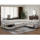 Vogue Home Furnishings 4-Piece Power Left-Facing Reclining Sectional with Chaise in Dove Gray, , large