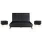 Blue River Carnaby 3-Piece Queen Bed Set in Black Brushed and Bronze, , large