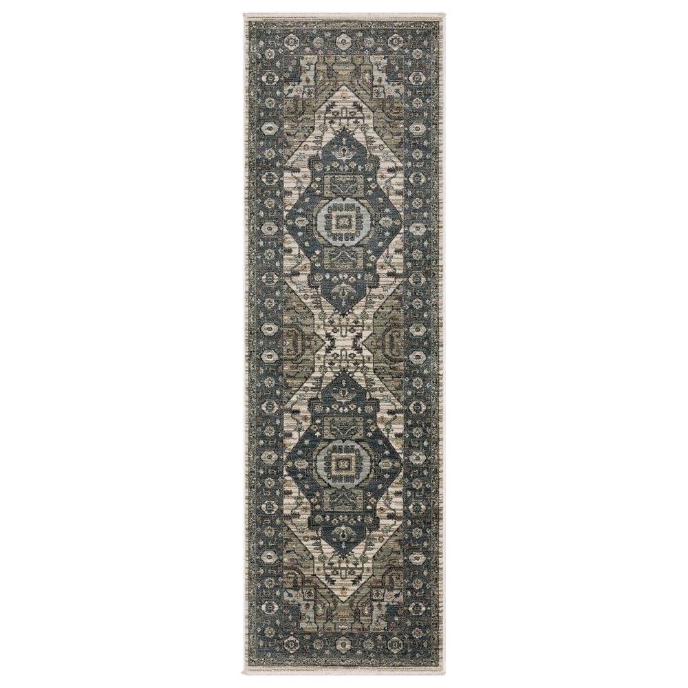 Oriental Weavers Eliana Blue and Brown 2"3" x 7"6" Runner, , large