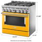 KitchenAid 5.1 Cu. Ft. Freestanding Gas Range with 6 Burners in Yellow Pepper, , large