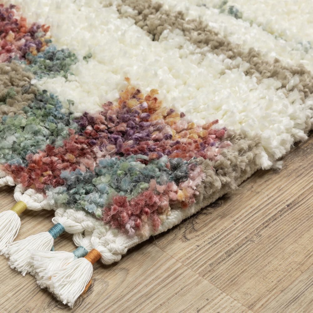 Oriental Weavers Axis Abstract 7&#39;10&quot; x 10&#39;10&quot; Ivory Area Rug, , large