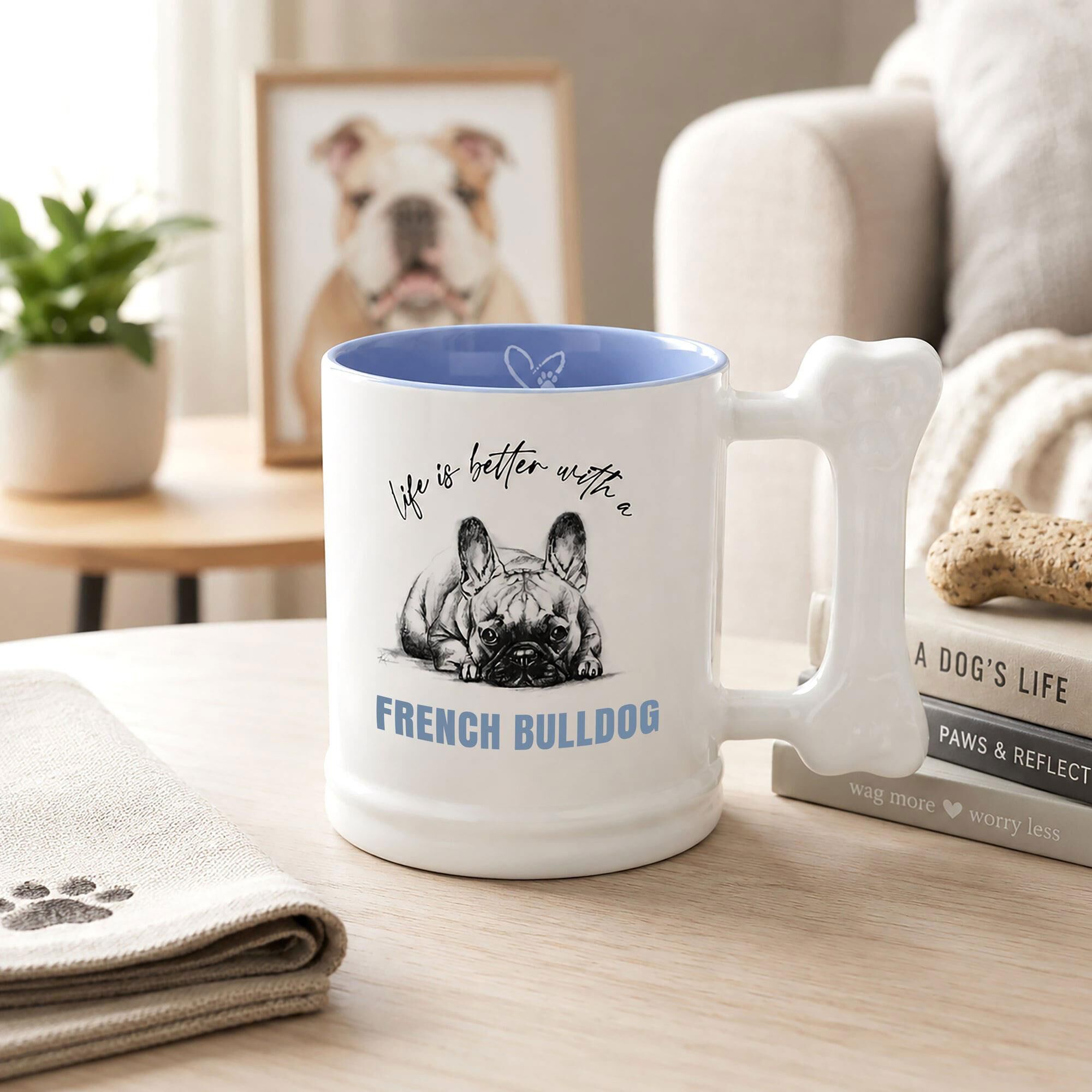 Pavilion 20 Oz Bulldog Mug in White