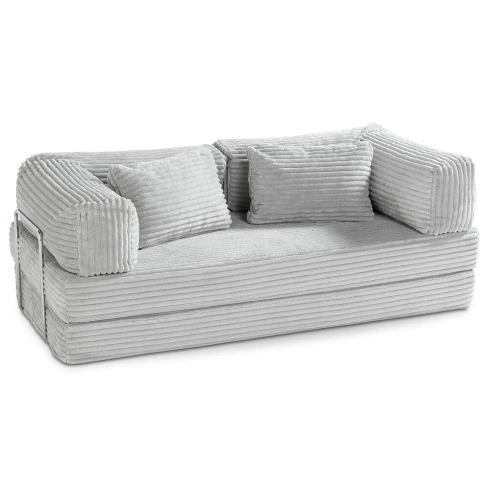 Jaxx Unsofa Stationary Loveseat in Light Grey, , large