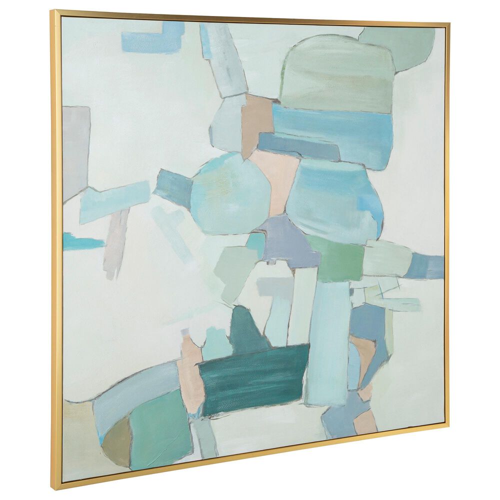 Ashley Wynburn 48" x 48" Wall Art in White, Blue and Green, , large