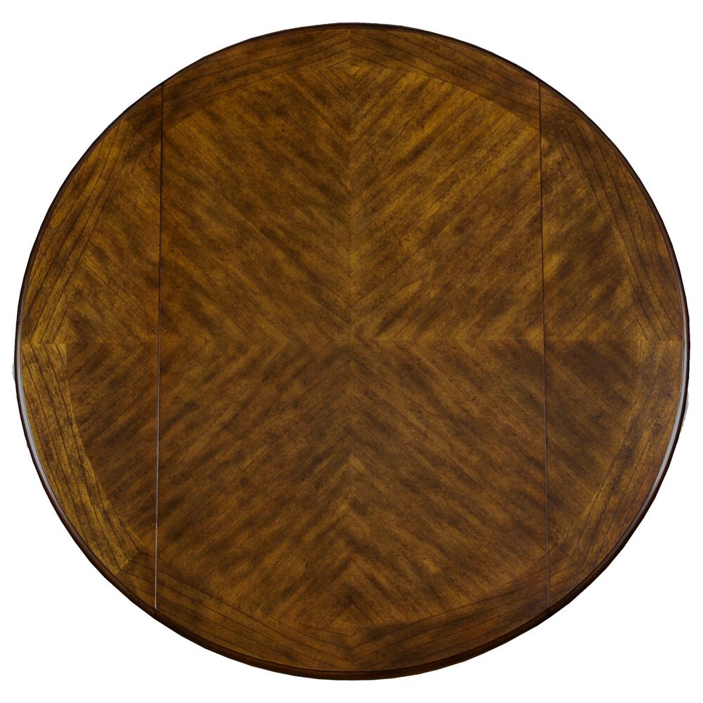 New Heritage Gia 3-Piece Round Drop Leaf Dining Set in Warm Brown, , large