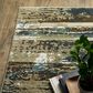 Oriental Weavers Reed RE02A 9"10" x 12"10" Beige and Blue Area Rug, , large