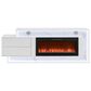 Modern Market Kira 87" TV Stand with Fireplace and Bluetooth Speaker in White, , large