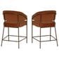 Linon Home Decor Prestwick Counter Stool with Caramel Cushion in Antique Bronze (Set of 2), , large