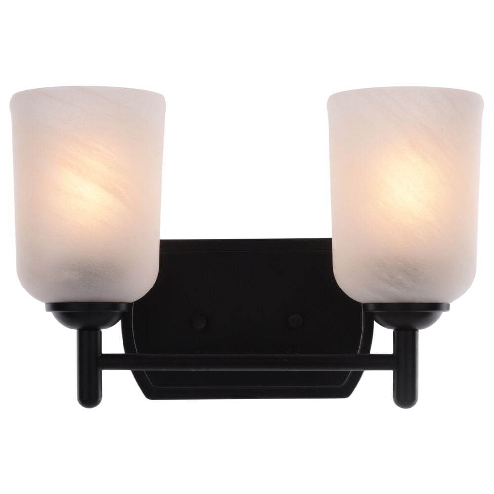 Vaxcel Laurelhurst 2-Light Bathroom Vanity in Matte Black, , large