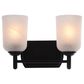 Vaxcel Laurelhurst 2-Light Bathroom Vanity in Matte Black, , large
