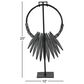Maple and Jade 20" Bohemian Abstract Sculpture in Black and Light Grey, , large