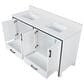 Lexora Home Ziva 60" Double Bathroom Vanity in White with 2 cm White Quartz Top and Rectangular Sinks, , large