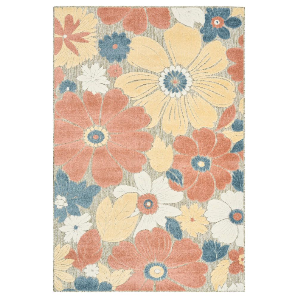 Nourison Aloha Rose 3"6" x 5"6" Indoor/Outdoor Area Rug, , large