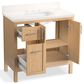 Kohler Hadron 36" Single Bathroom Vanity in Light Oak with 3 cm Bianco Bella Quartz Top and Oval Sink, , large