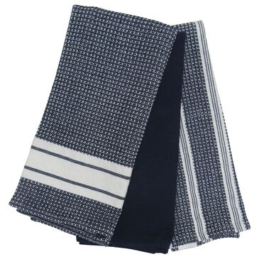 Willow & Hem Verona Kitchen Towel in Navy (Set of 3), , large