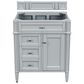 James Martin Vanities Brittany 30" Single Bathroom Vanity in Urban Gray with 3 cm Parisien Bleu Quartz Top and Rectangular Sink, , large