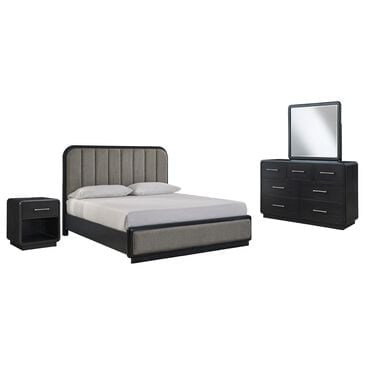 Millenium Rowanbeck 4-Piece Queen Bedroom Set in Black, , large