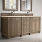 James Martin Vanities Bristol 72" Double Bathroom Vanity in Whitewashed Walnut with 3 cm Eternal Marfil Quartz Top and Rectangular Sinks, , large