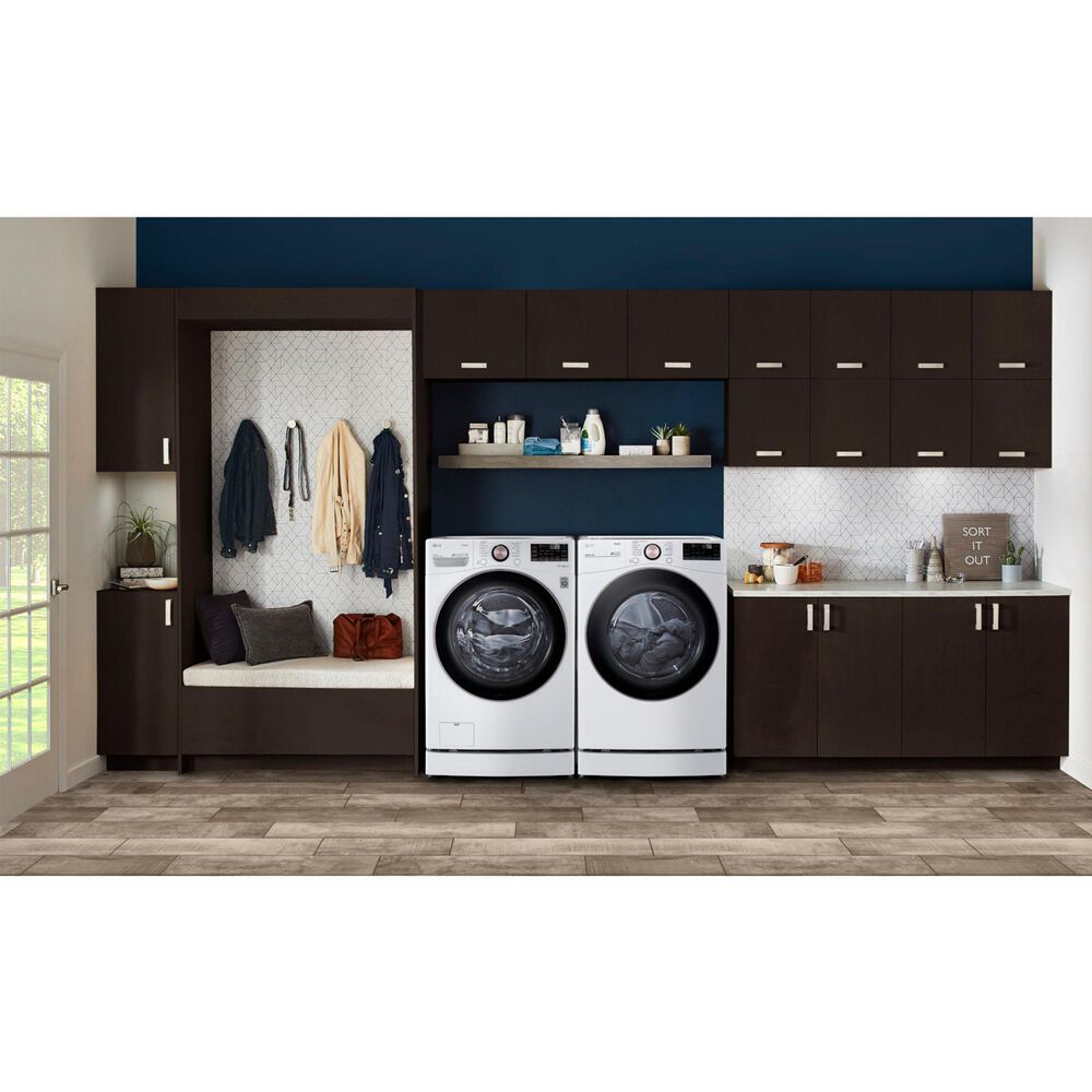 LG 7.4 Cu. Ft. Front Load Gas Dryer with TurboSteam in White, , large
