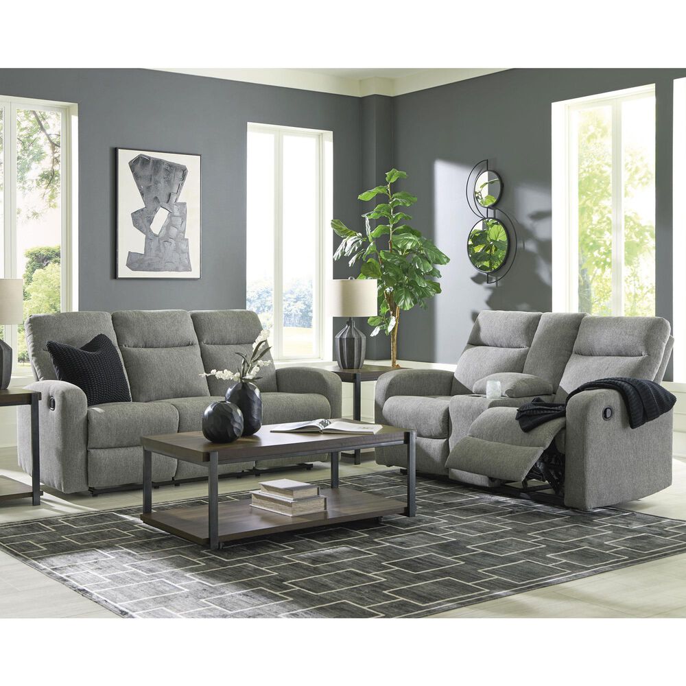 Ashley Gauntlet Manual Reclining Loveseat in Sterling, , large