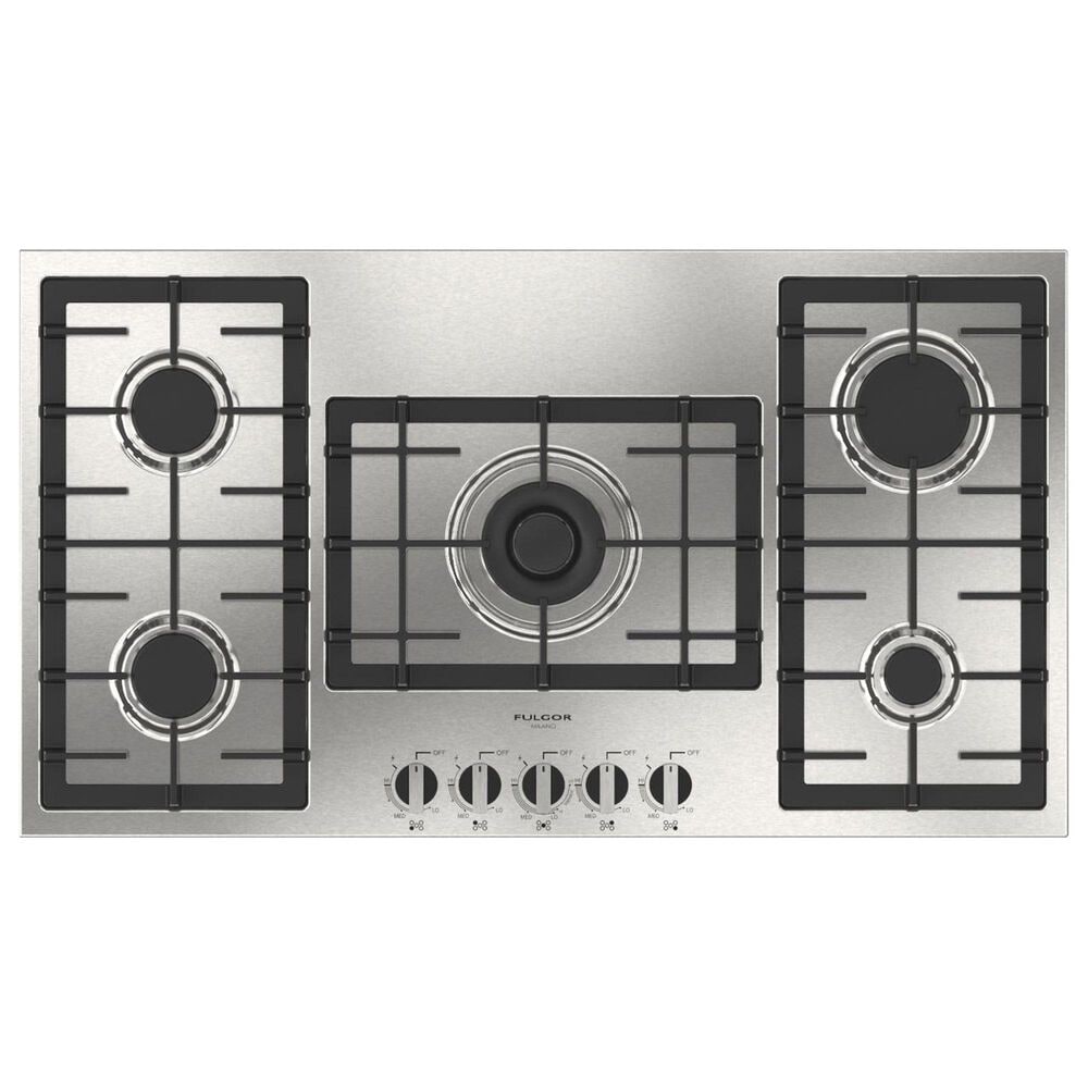 Fulgor Milano 400 Series 36" Gas Cooktop with 5 European Sealed Burners in Stainless Steel, , large